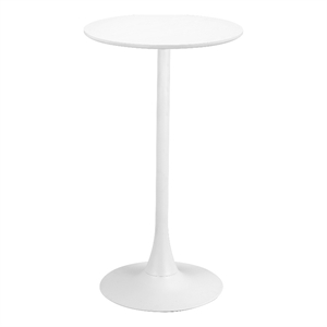 Pemberly Row Modern / Contemporary Metal Bar Table White Finish