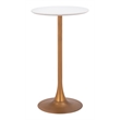 Pemberly Row Modern / Contemporary Metal Bar Table White & Gold