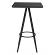 Pemberly Row Modern / Contemporary Metal Bar Table Black Finish
