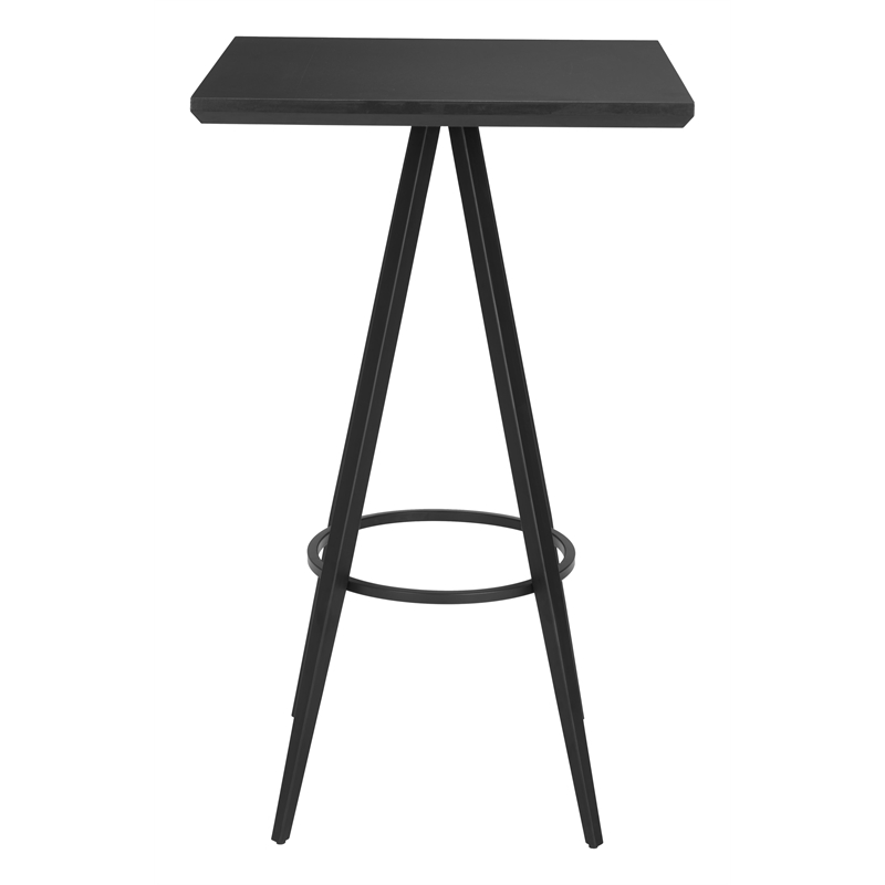 Pemberly Row Modern / Contemporary Metal Bar Table Black Finish