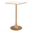 Pemberly Row Modern / Contemporary Metal Bar Table Beige & Gold
