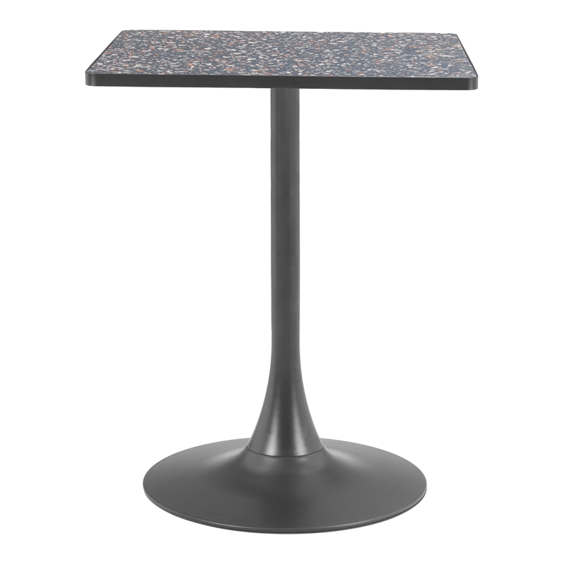Pemberly Row Modern / Contemporary Metal Bistro Table Black & Bronze