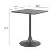Pemberly Row Modern / Contemporary Metal Bistro Table Black & Bronze