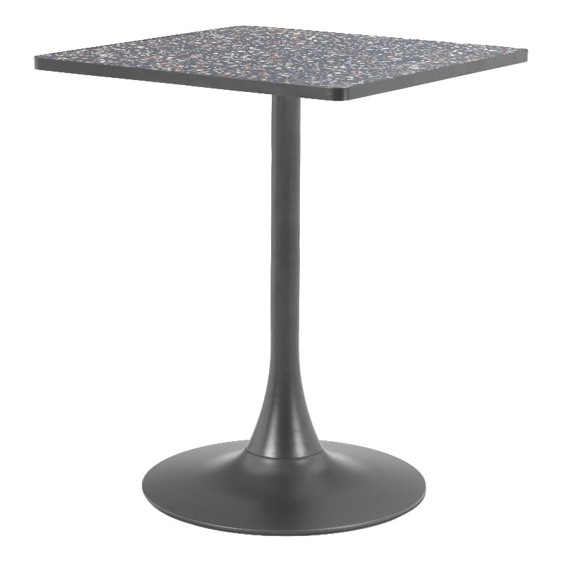 Pemberly Row Modern / Contemporary Metal Bistro Table Black & Bronze
