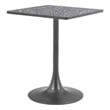 Pemberly Row Modern / Contemporary Metal Bistro Table Black & Bronze