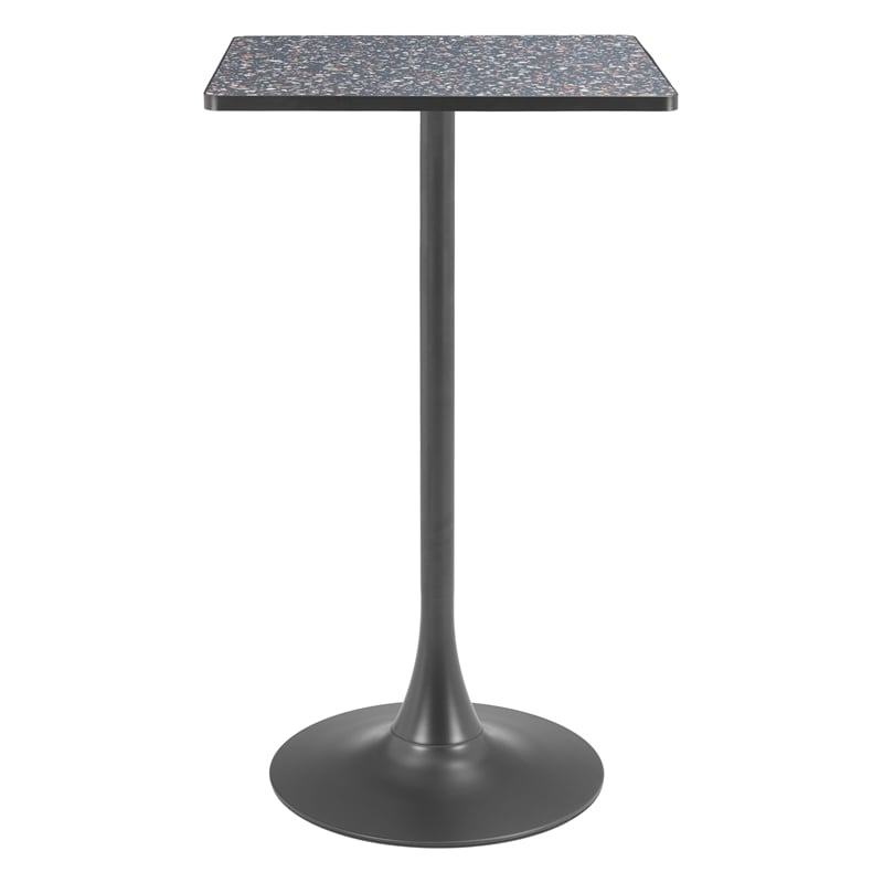 Pemberly Row Modern / Contemporary Metal Bar Table Black & Bronze
