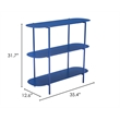 Pemberly Row Modern / Contemporary Metal Console Table Blue Finish