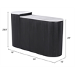 Pemberly Row Contemporary Console Table Set (2-Piece) White & Black