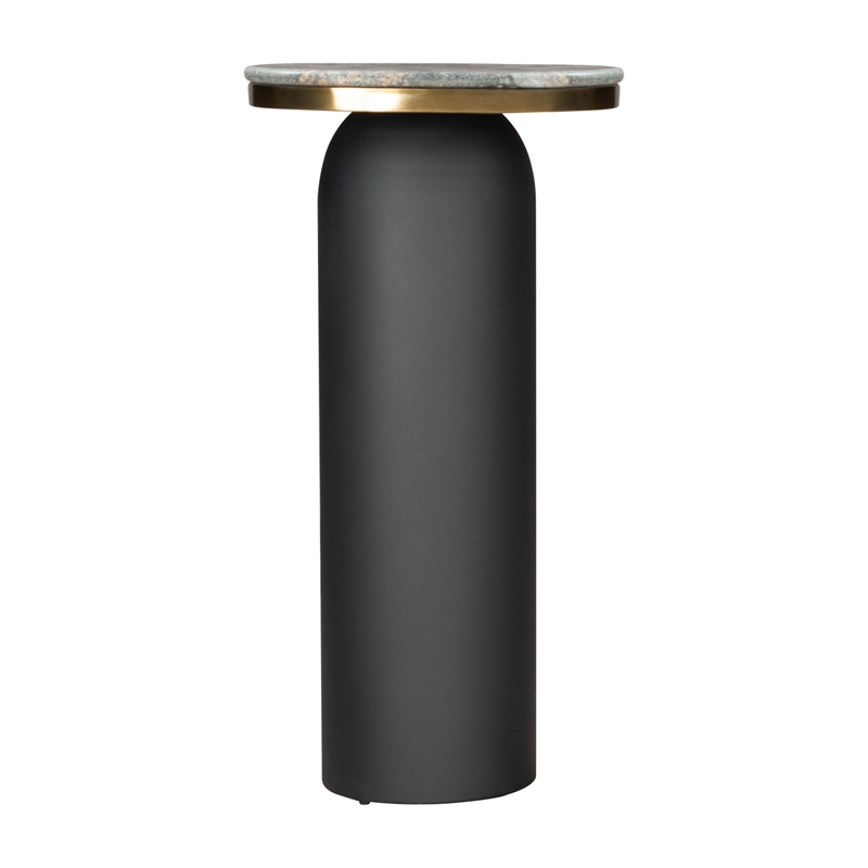 Pemberly Row Engineered Wood/Marble Top Oval Console Table in Multi-Color