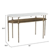 Pemberly Row Modern / Contemporary Metal Console Table White & Brass