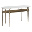 Pemberly Row Modern / Contemporary Metal Console Table White & Brass