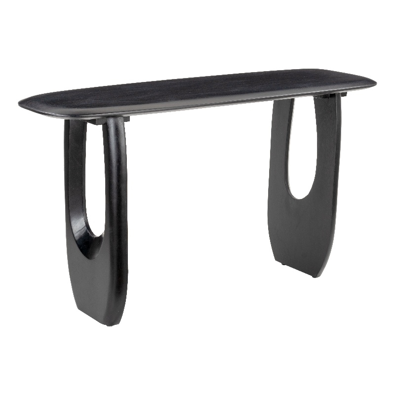 Pemberly Row Modern / Contemporary Wood Console Table Black Finish
