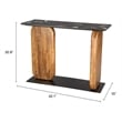 Pemberly Row Natural Marble Top Rectangular Console Table in Multi-Color