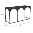 Pemberly Row Modern / Contemporary Metal Console Table Black