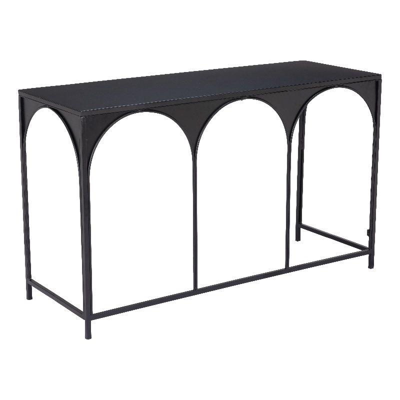 Pemberly Row Modern / Contemporary Metal Console Table Black