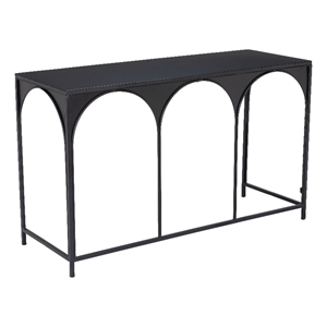 Pemberly Row Modern / Contemporary Metal Console Table Black
