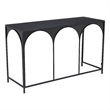 Pemberly Row Modern / Contemporary Metal Console Table Black
