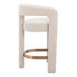 Pemberly Row Contemporary Engineered Wood Counter Stool Beige