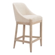 Pemberly Row Contemporary Engineered Wood Counter Stool Beige