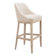 Pemberly Row Contemporary Assembled Engineered Wood Barstool Beige
