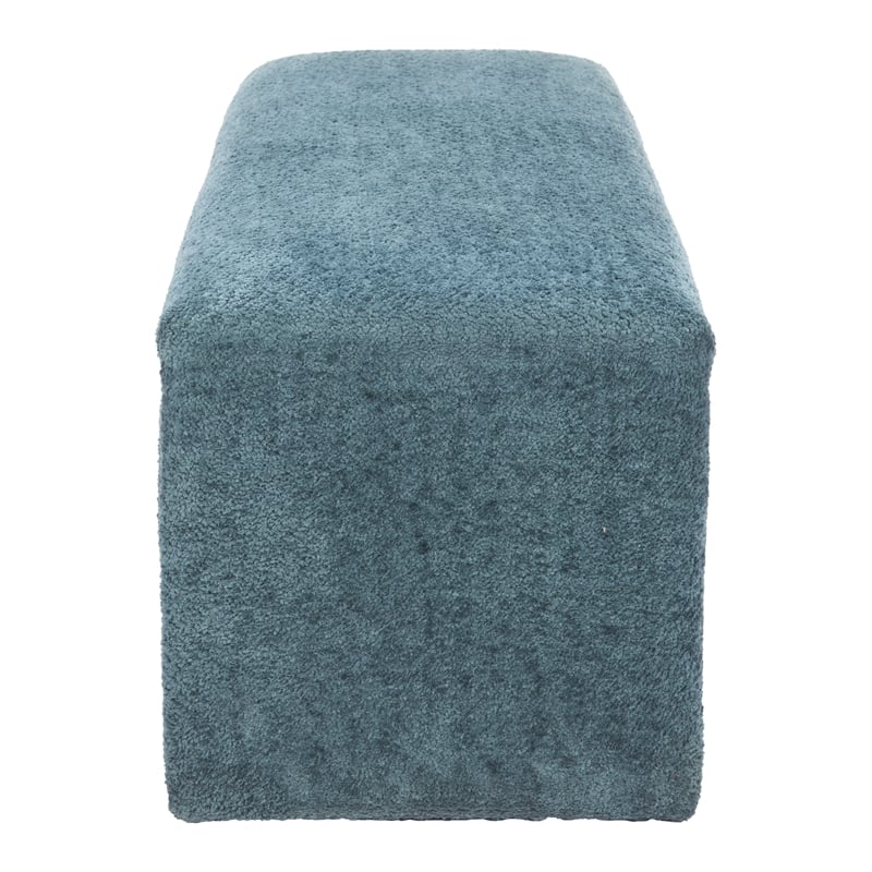 Pemberly Row Contemporary Assembled Engineered Wood Bench Blue