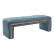 Pemberly Row Contemporary Assembled Engineered Wood Bench Blue