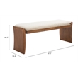 Pemberly Row Modern / Contemporary Engineered Wood Bench Beige