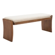 Pemberly Row Modern / Contemporary Engineered Wood Bench Beige