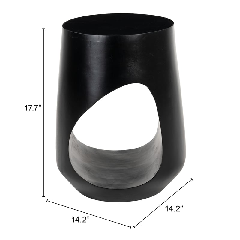 Pemberly Row Modern / Contemporary Assembled Wood Side Table Black