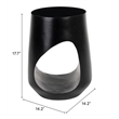 Pemberly Row Modern / Contemporary Assembled Wood Side Table Black