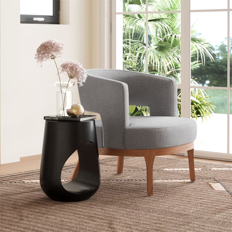 Pemberly Row Modern / Contemporary Assembled Wood Side Table Black