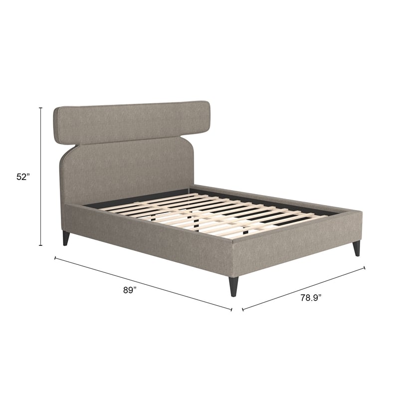 Pemberly Row Modern / Contemporary Wood Queen Bed Olive Brown