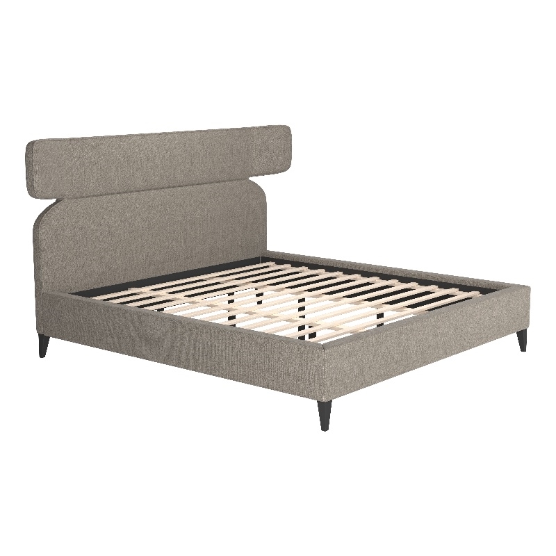 Pemberly Row Modern / Contemporary Wood King Bed Olive Brown
