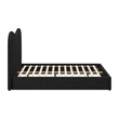 Pemberly Row Modern / Contemporary Wood Queen Bed Black Finish
