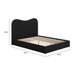Pemberly Row Modern / Contemporary Wood Queen Bed Black Finish