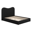 Pemberly Row Modern / Contemporary Wood Queen Bed Black Finish