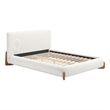 Pemberly Row Modern / Contemporary Wood Queen Bed Ivory Finish