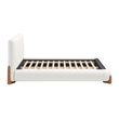 Pemberly Row Modern / Contemporary Wood Queen Bed Ivory Finish