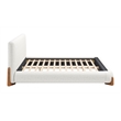 Pemberly Row Modern / Contemporary Wood King Bed Ivory Finish