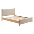 Pemberly Row Contemporary Engineered Wood Queen Bed Beige & Natural