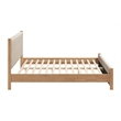 Pemberly Row Contemporary Engineered Wood King Bed Beige & Natural