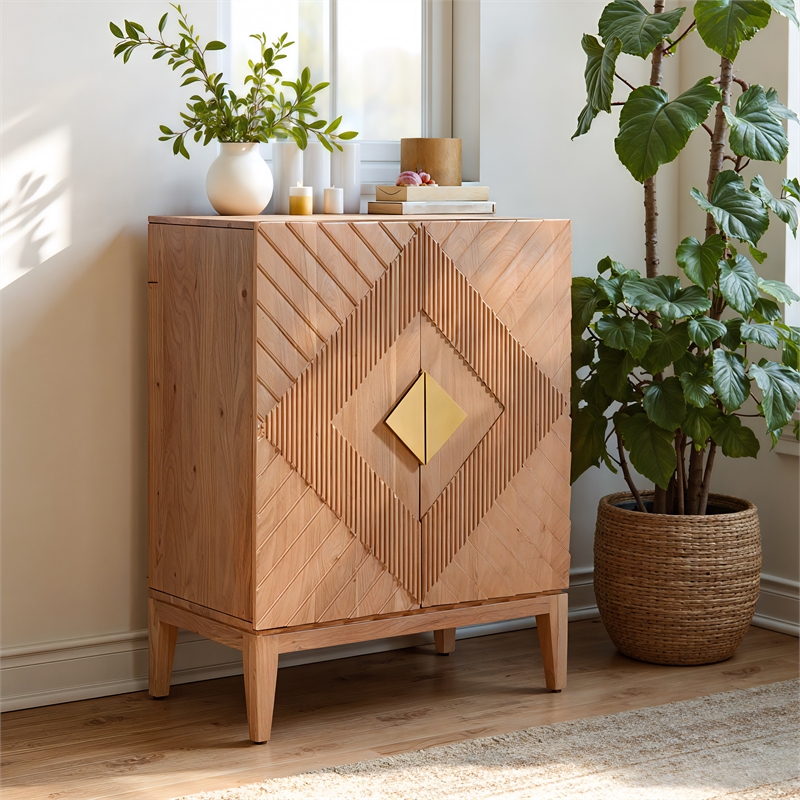 Pemberly Row Modern / Contemporary Assembled Wood Cabinet Natural