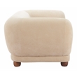 Pemberly Row Contemporary Corduroy Fabric Upholstered Loveseat in Taupe