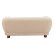 Pemberly Row Contemporary Corduroy Fabric Upholstered Loveseat in Taupe