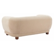 Pemberly Row Contemporary Corduroy Fabric Upholstered Loveseat in Taupe