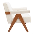 Pemberly Row Modern / Contemporary Solid Wood Loveseat Ivory