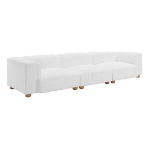 Pemberly Row Modern / Contemporary Solid Wood Sofa White Finish