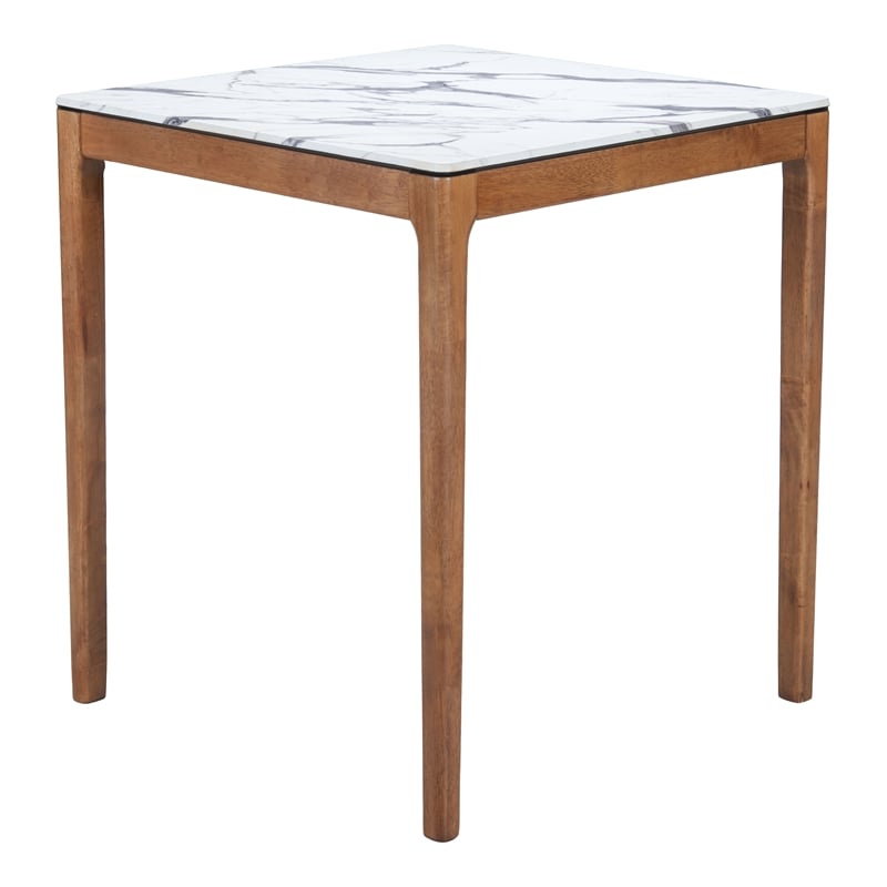 Pemberly Row Modern / Contemporary Wood Counter Table White Finish