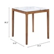 Pemberly Row Modern / Contemporary Wood Counter Table White Finish