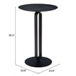 Pemberly Row Modern / Contemporary Metal Counter Table Black